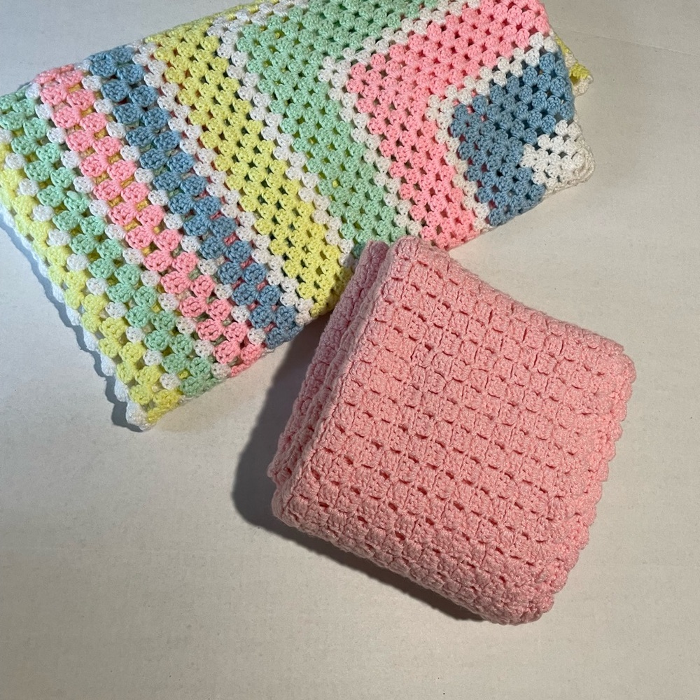 Colorful Crochet Kids Blanket Set